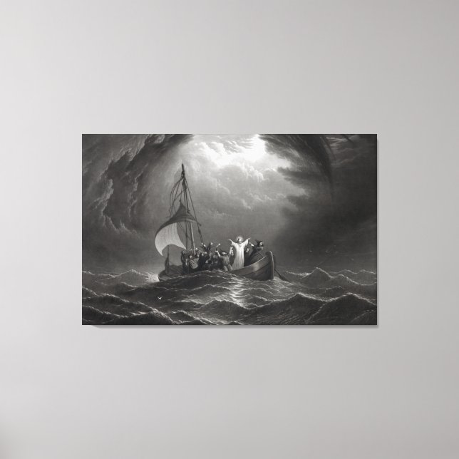 Jesus Christus Stills der Tempest Leinwanddruck (Vorderseite)