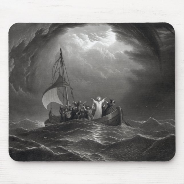 Jesus Christus stillt den Sturm Mousepad (Vorne)
