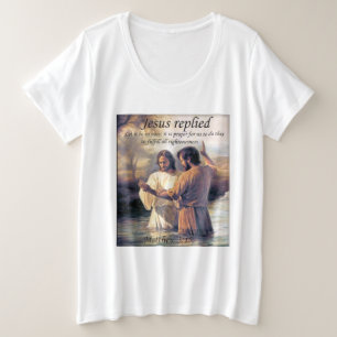Jesus Christus Taufe Bild eins Große Größe T-Shirt