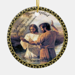 Jesus Christus Taufe Bild eins Keramik Ornament