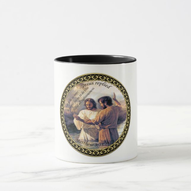 Jesus Christus Taufe Bild eins Tasse (Zentrum)