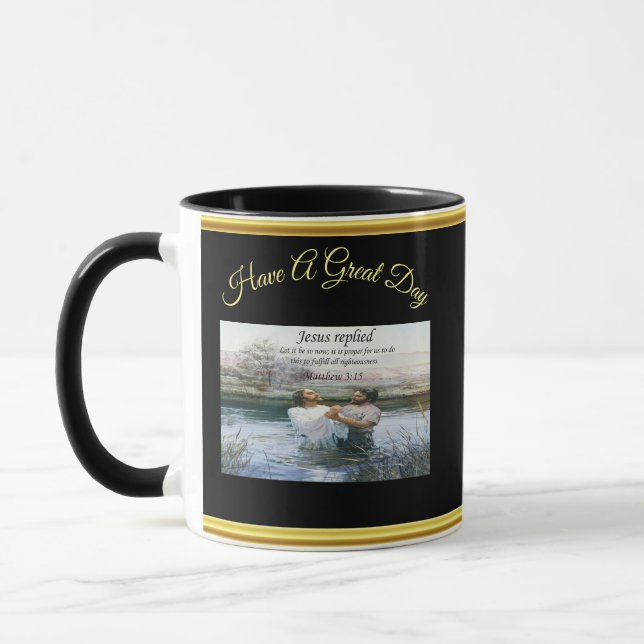 Jesus Christus Taufe Bild zwei Tasse (Links)