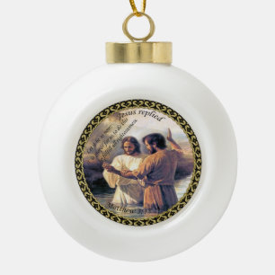 Jesus Christus-Taufebild eins Keramik Kugel-Ornament