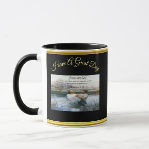 Jesus Christus-Taufebild zwei Tasse