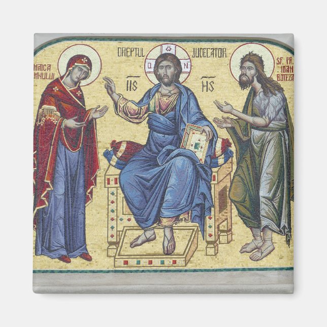 Jesus Christus Theotokos und Johannes des Taufbeck Magnet (Vorne)