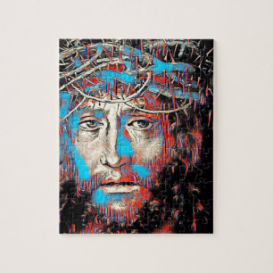 Jesus Christus trägt Abstrakte Kronenmalerei Puzzle