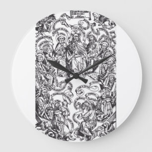 Jesus Christus und 12 Apostel Große Wanduhr
