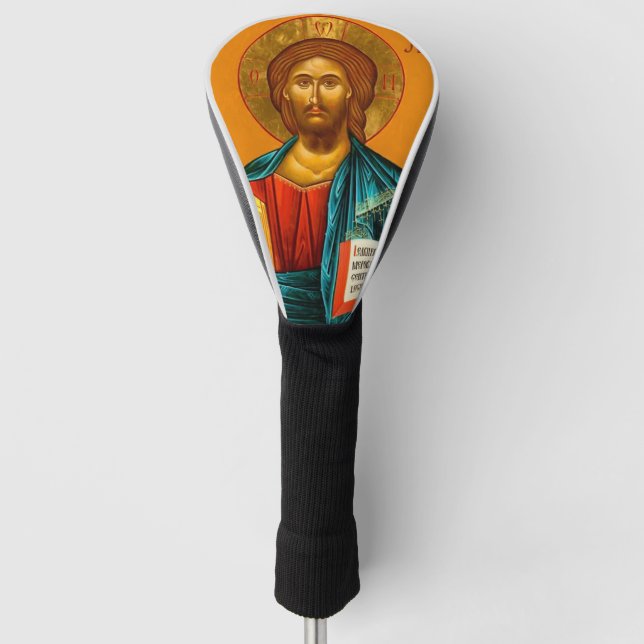 Jesus Christus und das Evangelium orthodoxe Symbol Golf Headcover (Vorderseite)