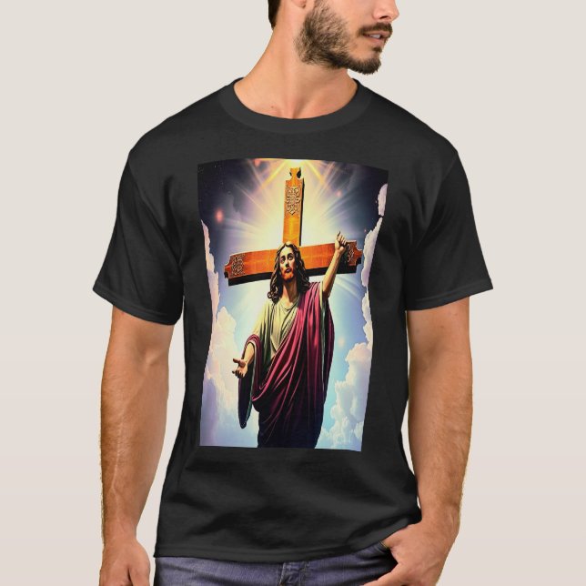 Jesus Christus und das Kreuzhemd T-Shirt (Vorderseite)