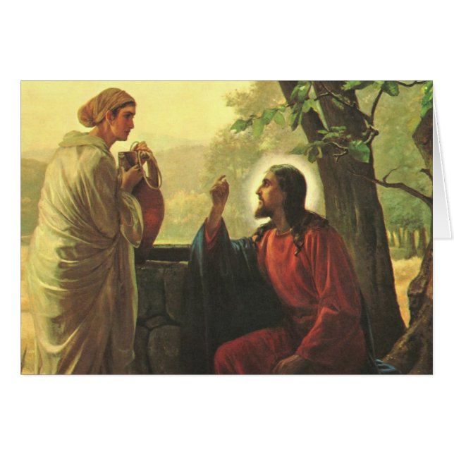 Jesus Christus und der gute Samariter am Brunnen (Vorderseite (Horizontal))
