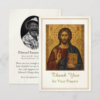 Jesus Christus und die Evangelien Orthodoxe Beerdi Dankeskarte