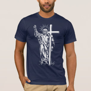 Jesus Christus und ein Kreuz T-Shirt
