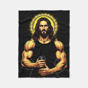 Jesus Christus und Eiweiß erschüttern Christliches Fleecedecke