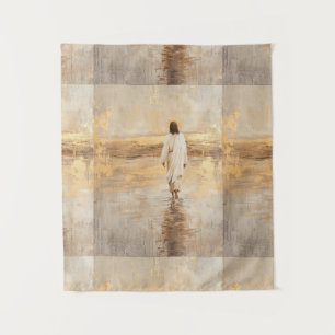 Jesus Christus wandelt auf Wasser Teppich Wandteppich