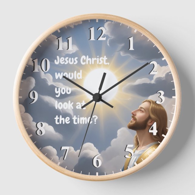 Jesus Christus würde Sie sich den Time Joke ansehe Uhr (Vorderseite)
