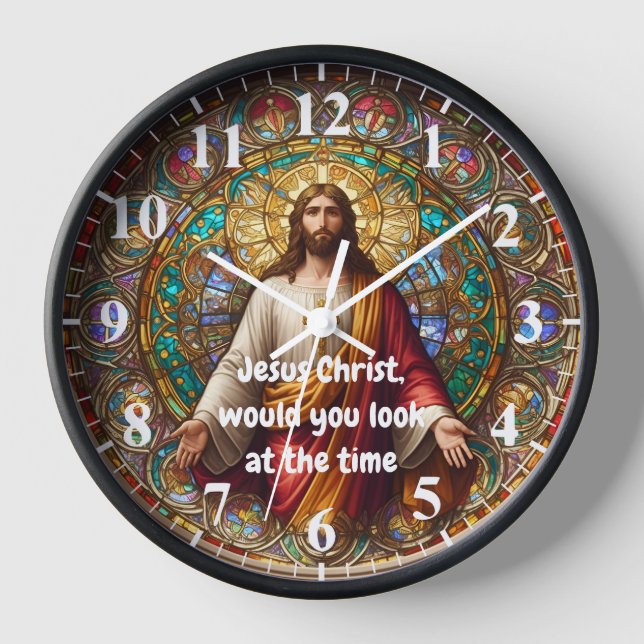 Jesus Christus würde Sie sich die Zeit farbenfroh  Uhr (Vorderseite)