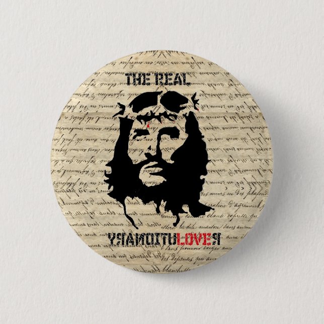 Jesus Christusrevolutionär Button (Vorderseite)