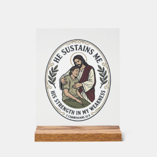 Jesus Chronische Krankheit Ermutigung T-Shirt Insp Acrylschild
