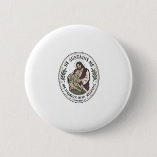 Jesus Chronische Krankheit Ermutigung T-Shirt Insp Button