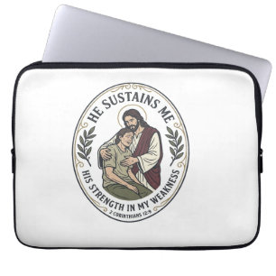 Jesus Chronische Krankheit Ermutigung T-Shirt Insp Laptopschutzhülle