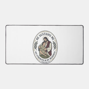 Jesus Chronische Krankheit Ermutigung T-Shirt Insp Schreibtischunterlage