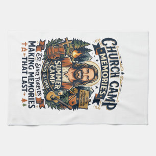 Jesus Church Camp VBS Nostalgie-Shirt Glaube basie Geschirrtuch