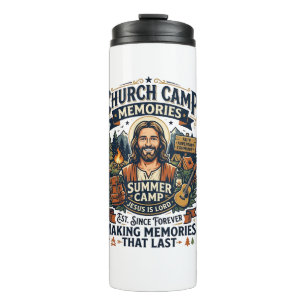 Jesus Church Camp VBS Nostalgie-Shirt Glaube basie Thermosbecher