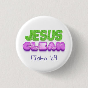 Jesus Clean hat niedliches christliches Design ver Button