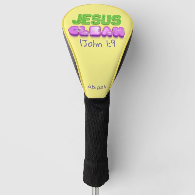 Jesus Clean hat niedliches christliches Design ver Golf Headcover (Vorderseite)