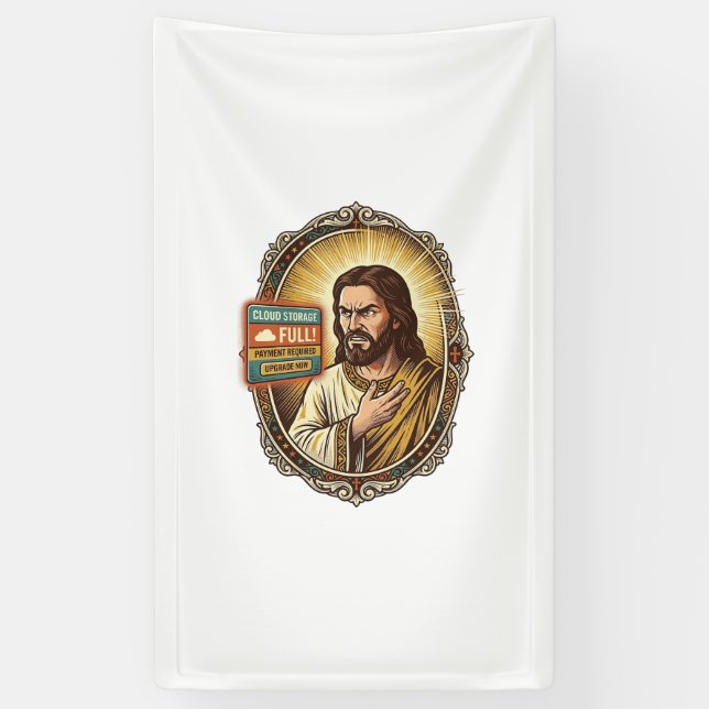 Jesus Cloud-Speicher voll Warnung Paywall Tech Hum Banner (Vertikal)
