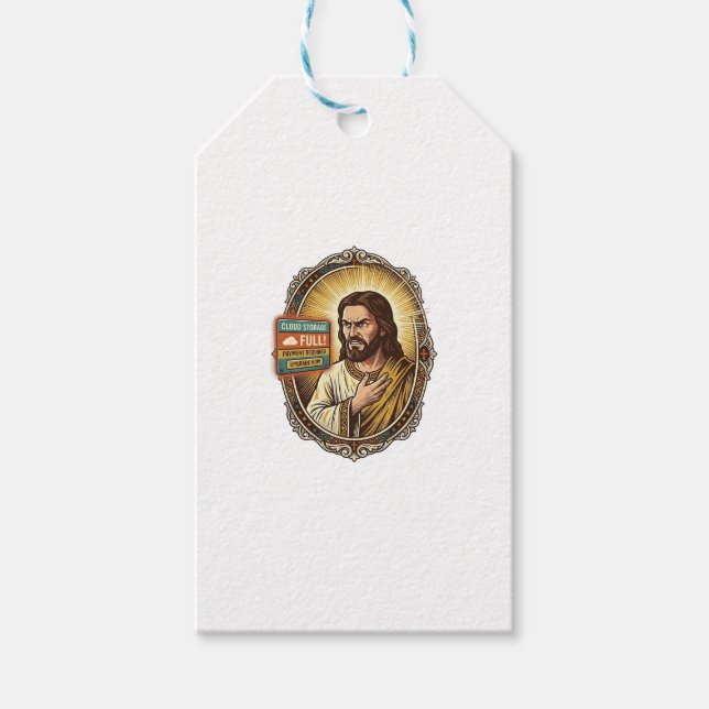 Jesus Cloud-Speicher voll Warnung Paywall Tech Hum Geschenkanhänger (Vorderseite)