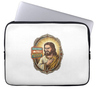 Jesus Cloud-Speicher voll Warnung Paywall Tech Hum Laptopschutzhülle