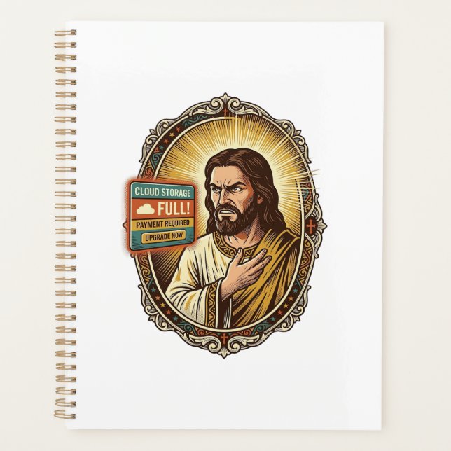 Jesus Cloud-Speicher voll Warnung Paywall Tech Hum Planer (Vorderseite)