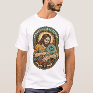 Jesus Club Handstempel Wird Nicht Abgewaschen Morg T-Shirt