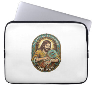 Jesus Club Handstempel wird nicht Morgenhumor abwa Laptopschutzhülle