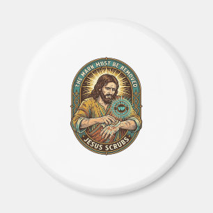 Jesus Club Handstempel wird nicht Morgenhumor abwa Magnet
