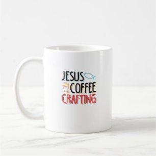 Jesus Coffee Crafting Funny Christliches Design f Kaffeetasse