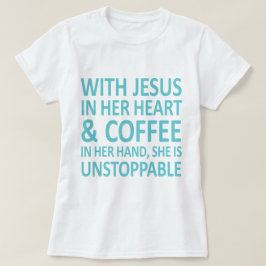 Jesus + coffee_skyblue T-Shirt