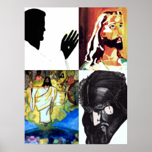 JESUS COLLAGE Print Poster