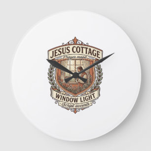 Jesus Cottage Fenster Licht Jesus Cottage Fenster Große Wanduhr