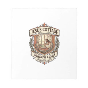 Jesus Cottage Fenster Licht Jesus Cottage Fenster Notizblock