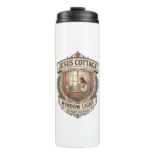 Jesus Cottage Fenster Licht Jesus Cottage Fenster Thermosbecher