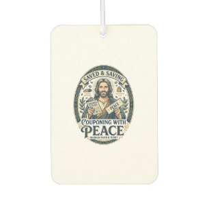 Jesus Coupon Second-Hand Frugal-Shirt Glaube-basie Autolufterfrischer