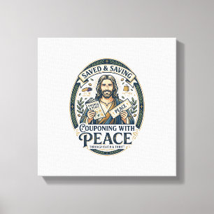 Jesus Coupon Second-Hand Frugal-Shirt Glaube-basie Leinwanddruck
