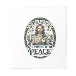 Jesus Coupon Second-Hand Frugal-Shirt Glaube-basie Notizblock