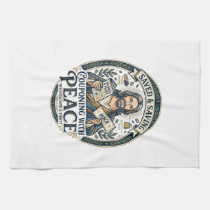 Jesus Coupon Sparsamkeits-Shirt Glaube Basiertes D Geschirrtuch