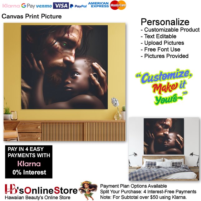 Jesus Cradling Child Canvas Print Picture 3 Leinwanddruck (Jesus Cradling Child Biblical Christian Canvas Print Picture 2.)