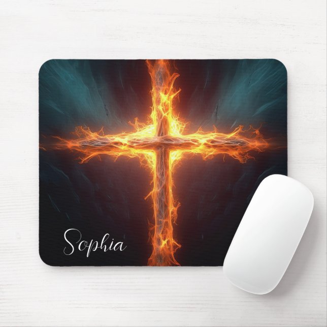 Jesus Cross Art Jesus Cross Illustration Mousepad (Mit Mouse)
