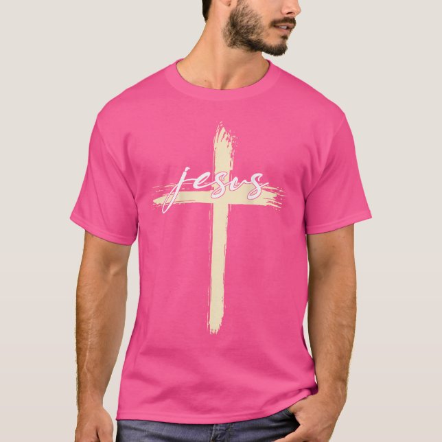 Jesus Cross (auf der Rückseite) T-Shirt (Vorderseite)
