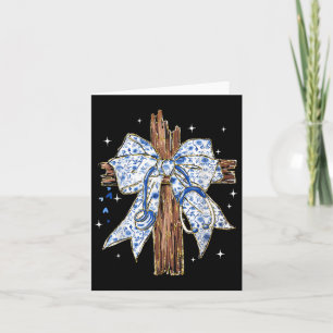Jesus Cross Blue Coquette Bow Nurse Stethoscope Ch Karte